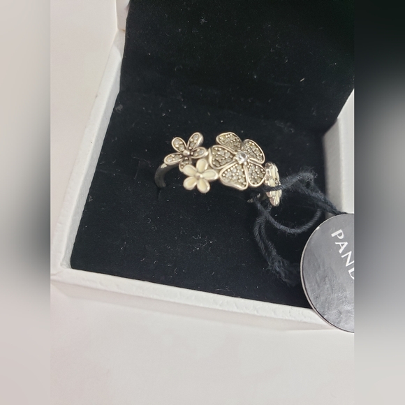 PANDORA Shimmering Bouquet .925 Sterling Silver Ring - Picture 2 of 13